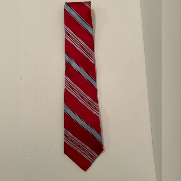 Tommy Hilfiger | Accessories | Tommy Hilfiger Silk Tie Striped Red Blue ...